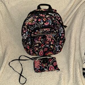 Backpack and matching wristlet